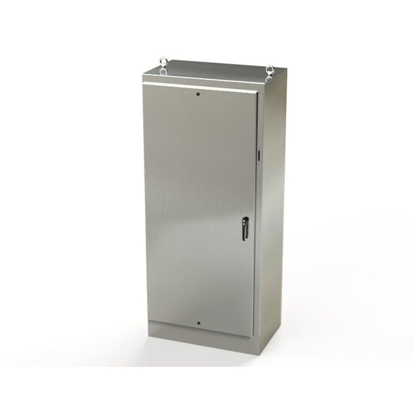3 Point Latch with Coinproof/Padlock Handle Electrical Enclosures, 90 in H, 24 in D, 39-1/2 in W